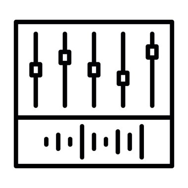 Basit Ekolayzır simgesi, vektör illüstrasyonu