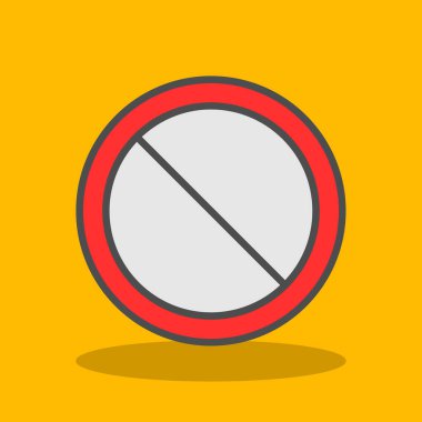 Vektör çizimi. Dur işareti. düz simge.