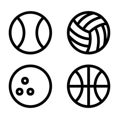 Basketbol topu Icon set