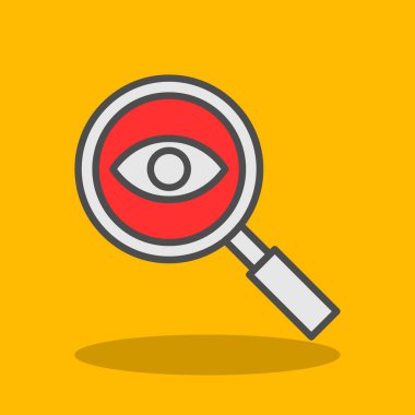 Büyüteç simgesi düz stil. Cam vektör illüstrasyonunu büyütüyorum. yakınlaştır