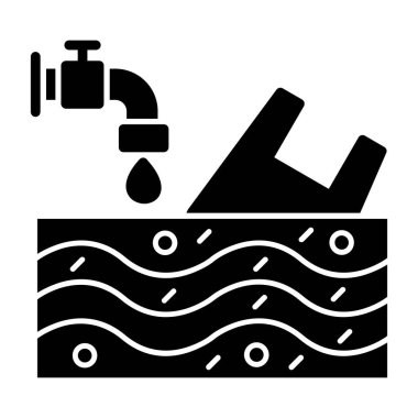 musluk ve musluk simgesi vektörü