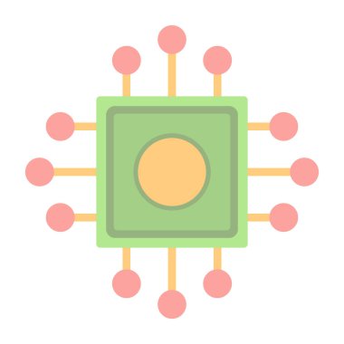 İşlemci, işlemci vektör simgesi