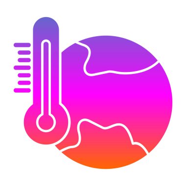 Siyah meteoroloji termometre simgesi beyaz arkaplanda izole edildi. Termometre termometresi sıcak ya da soğuk hava belirtisi gösteriyor. renk kare düğmesi. vektör illüstrasyonu