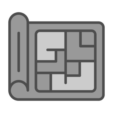 Şablon simgesi, vektör illüstrasyonu basit tasarım