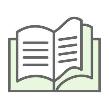 Kitap simgesinin vektör illüstrasyonu 