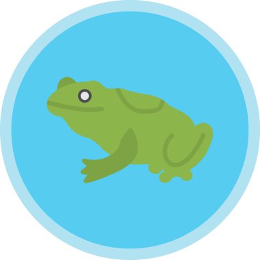 Kurbağa hayvan ikonu. vektör illüstrasyonu