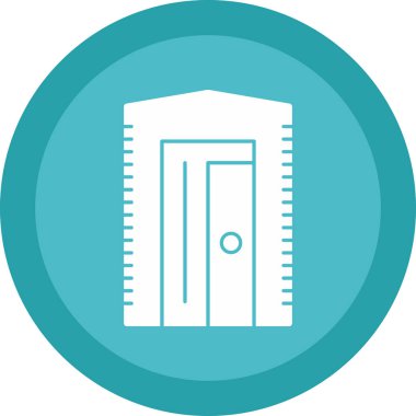 Bina. Web simgesi basit illüstrasyon