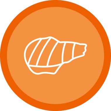 Izgara domuz ağı simgesi, vektör illüstrasyonu