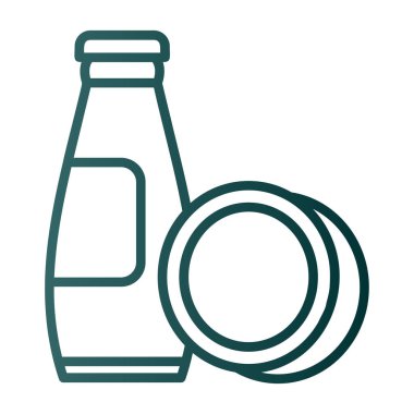 Şişe. Web simgesi basit illüstrasyon