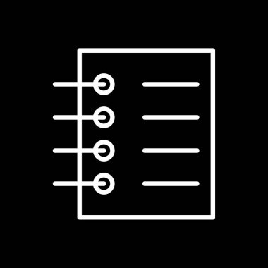 Modern Not Defteri simgesinin vektör illüstrasyonu                            