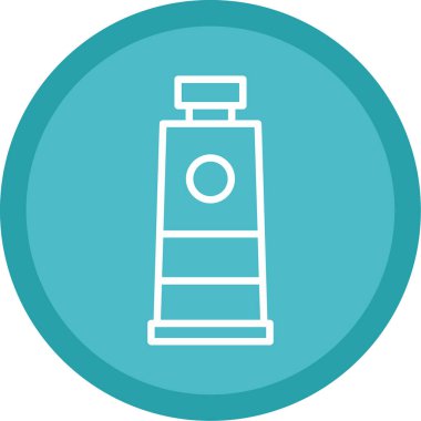 Boya tübü web simgesini beyaza izole et 