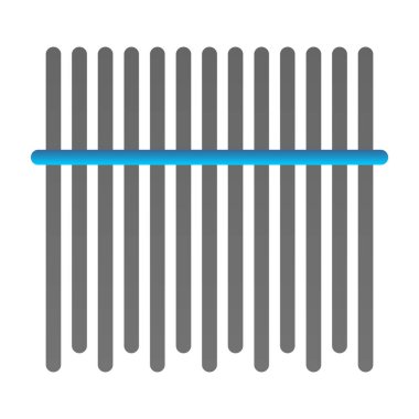 Barkod düz simgesinin vektör illüstrasyonu