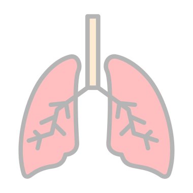 akciğerler web simgesi basit illüstrasyon 