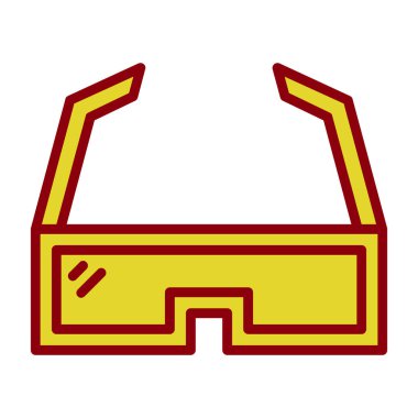 gözlük simgesi, vektör illüstrasyonu 