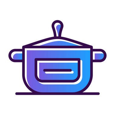 yemek kabı simgesi, vektör illüstrasyonu