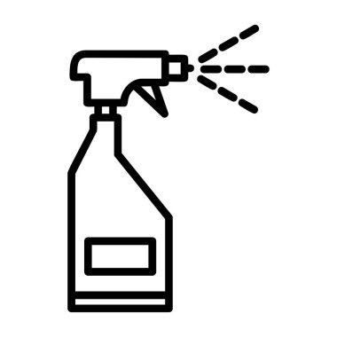 sprey şişe kutsal kişilerin resmi, vektör çizim