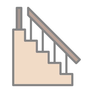 merdiven vektör düz simgesi 