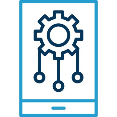 akıllı telefon simgesi, vektör illüstrasyonu basit tasarım