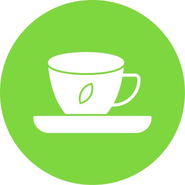 Kahve fincanı. Web simgesi vektör illüstrasyonu 