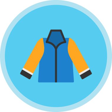 Ceket simgesi, vektör illüstrasyonu basit tasarım