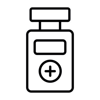 Tıbbi şişe vektör simgesi kolayca değiştirilebilir ya da düzenlenebilir