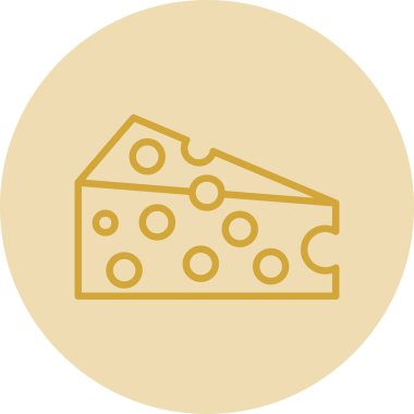 Peynir simgesinin vektör illüstrasyonu  