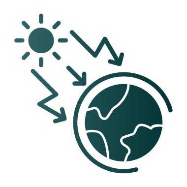 Sera etkisi web simgesi vektör illüstrasyonu