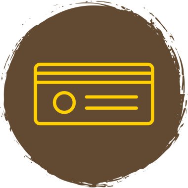 Kredi kartı simgesi, vektör illüstrasyonu beyaza izole edildi 