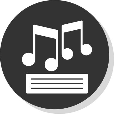 Müzik notaları web simgesi basit tasarım izole