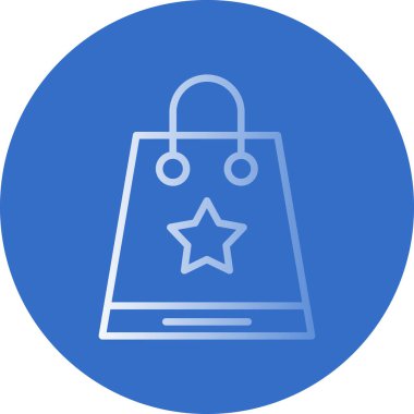 Alışveriş poşeti simgesi, vektör illüstrasyonu