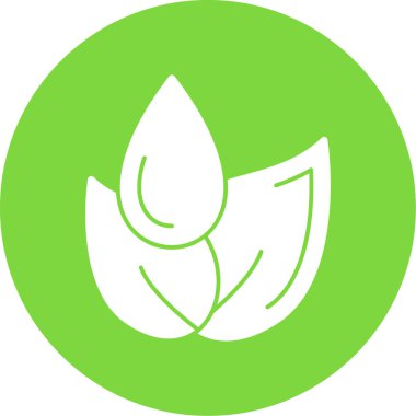 Yaprak. Web simgesi basit illüstrasyon