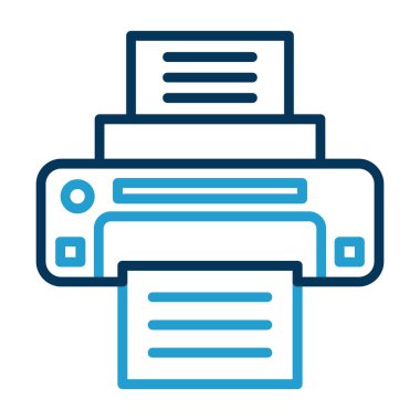  yazıcı web simgesi basit illüstrasyon