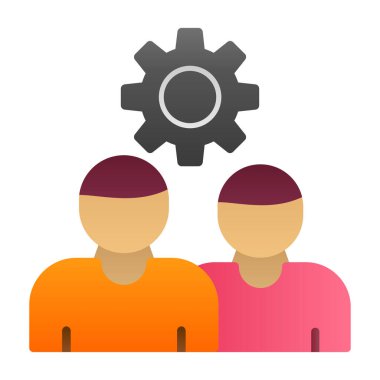 Ekip çalışması renkli vektör simgesi