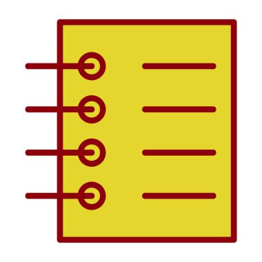 Modern Not Defteri simgesinin vektör illüstrasyonu                            