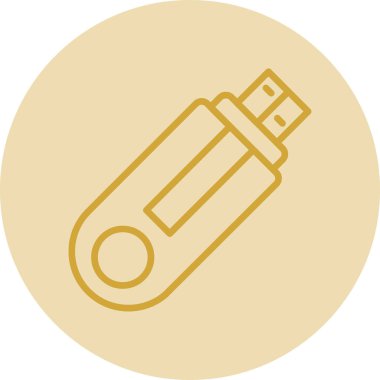 Usb satır simgesi. Tasarım için web şarkısı.