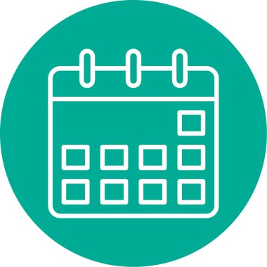 Takvim simgesi vektör illüstrasyonu