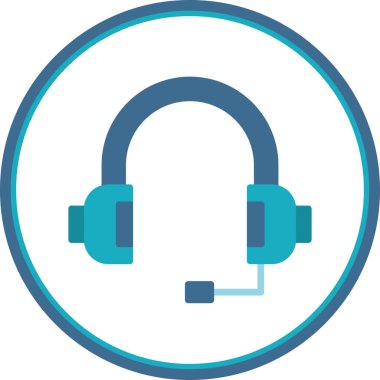 Kulaklık. Web simgesi basit illüstrasyon                          