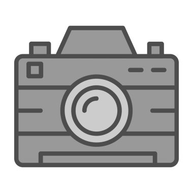 Fotoğraf makinası. Web simgesi basit illüstrasyon