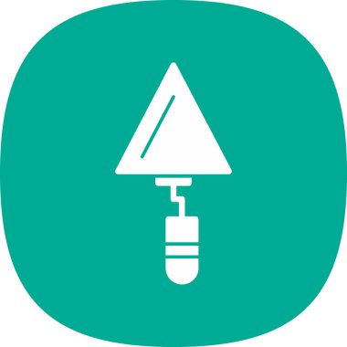 Trowel düz simgesi, vektör illüstrasyonu