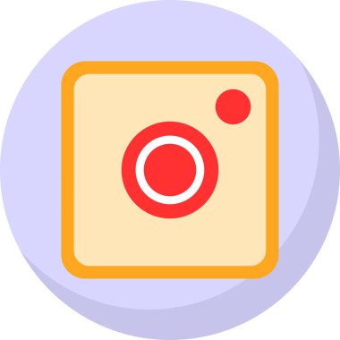 Fotoğraf makinesi simgesi. Web için fotoğraf makinesi vektör simgelerinin basit illüstrasyonu.