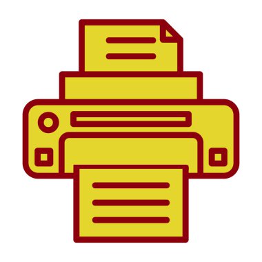  yazıcı web simgesi basit illüstrasyon