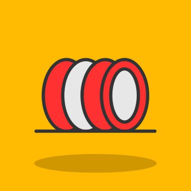 kırmızı ve sarı variller vektör çizimi