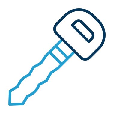 Araba anahtarı. Web simgesi basit illüstrasyon              