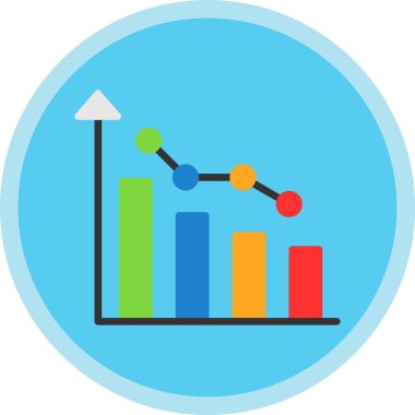 iş grafiği simgesi, vektör illüstrasyonu basit tasarım