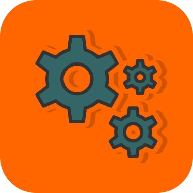 Gears'ı satırı vektör simgesi 