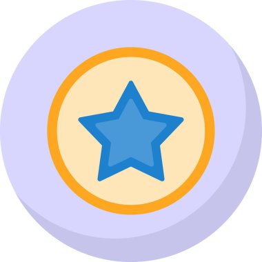 yaratıcı düz yıldız ikon vektör çizimi tasarımı