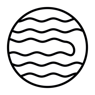 Bir karikatür ve siyah beyaz dairenin vektör çizimi