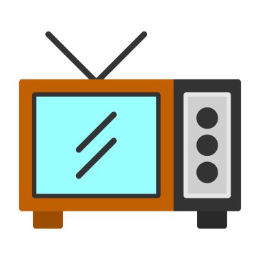 Televizyon web simgesi, simge illüstrasyonu