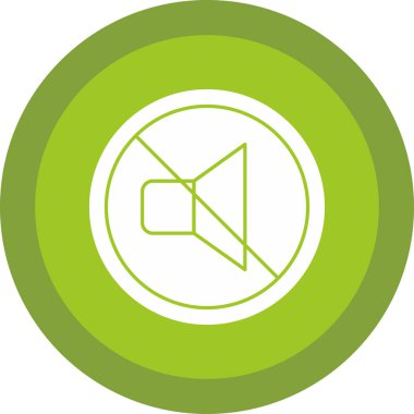 Sessiz simgenin vektör illüstrasyonu 