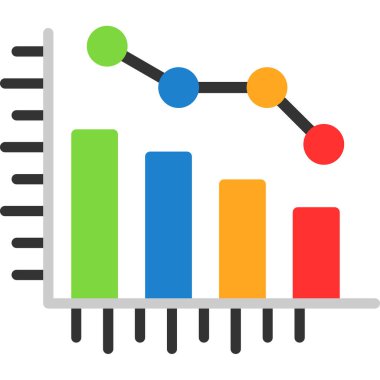 iş grafiği simgesi, vektör illüstrasyonu basit tasarım